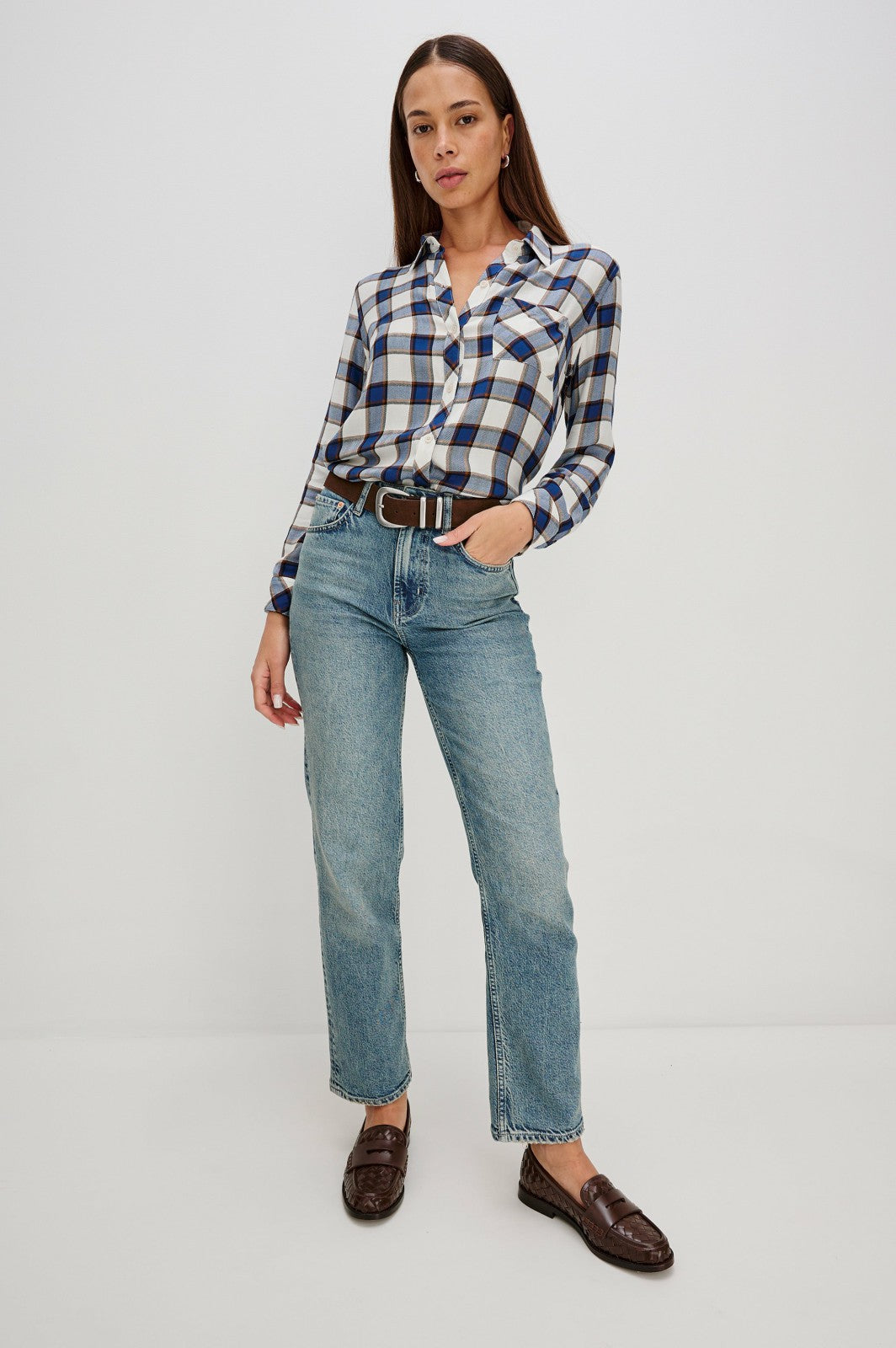 HUNTER SHIRT - GOLDEN COBALT| Rails for sale