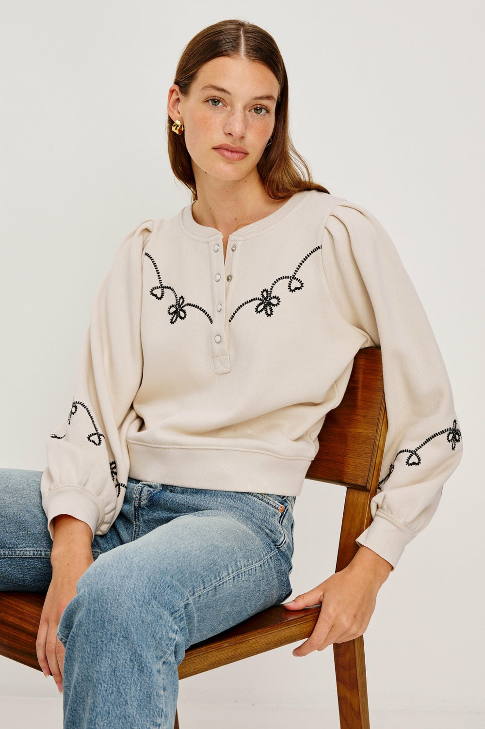 HANNE SWEATSHIRT - ECRU| Rails US