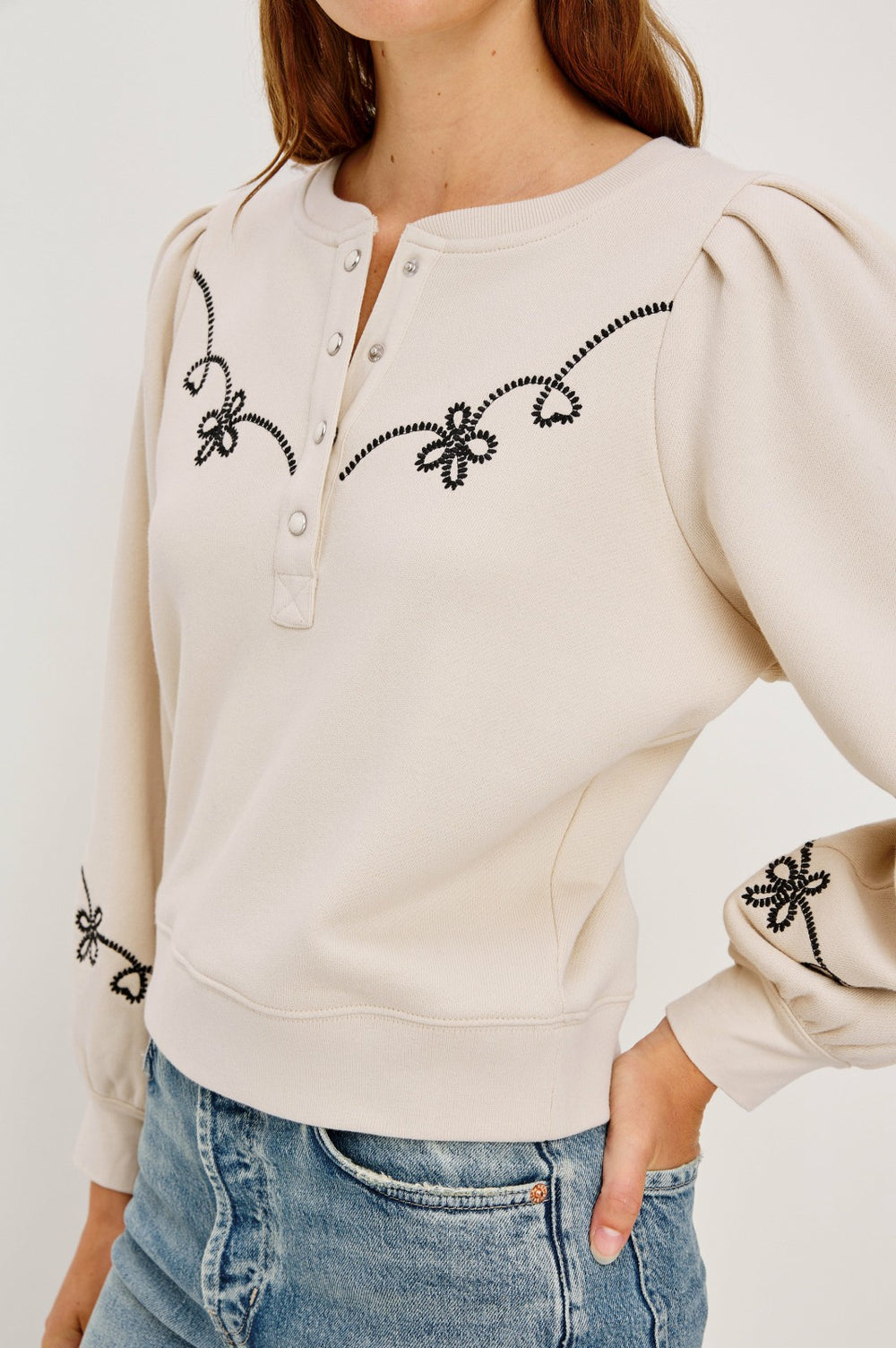 HANNE SWEATSHIRT - ECRU| Rails US