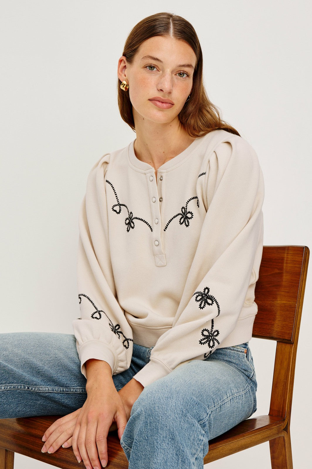 HANNE SWEATSHIRT - ECRU| Rails US