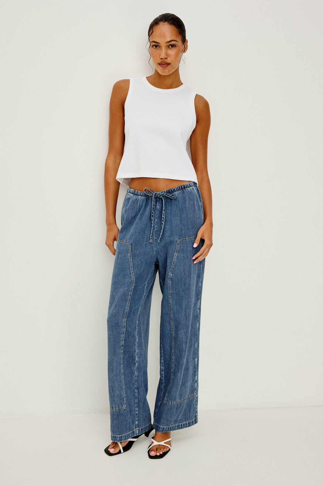 SANDERSON PANT - ANTIQUE BLUE| Rails online
