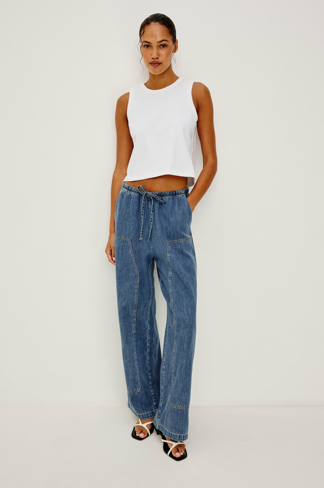 SANDERSON PANT - ANTIQUE BLUE| Rails online