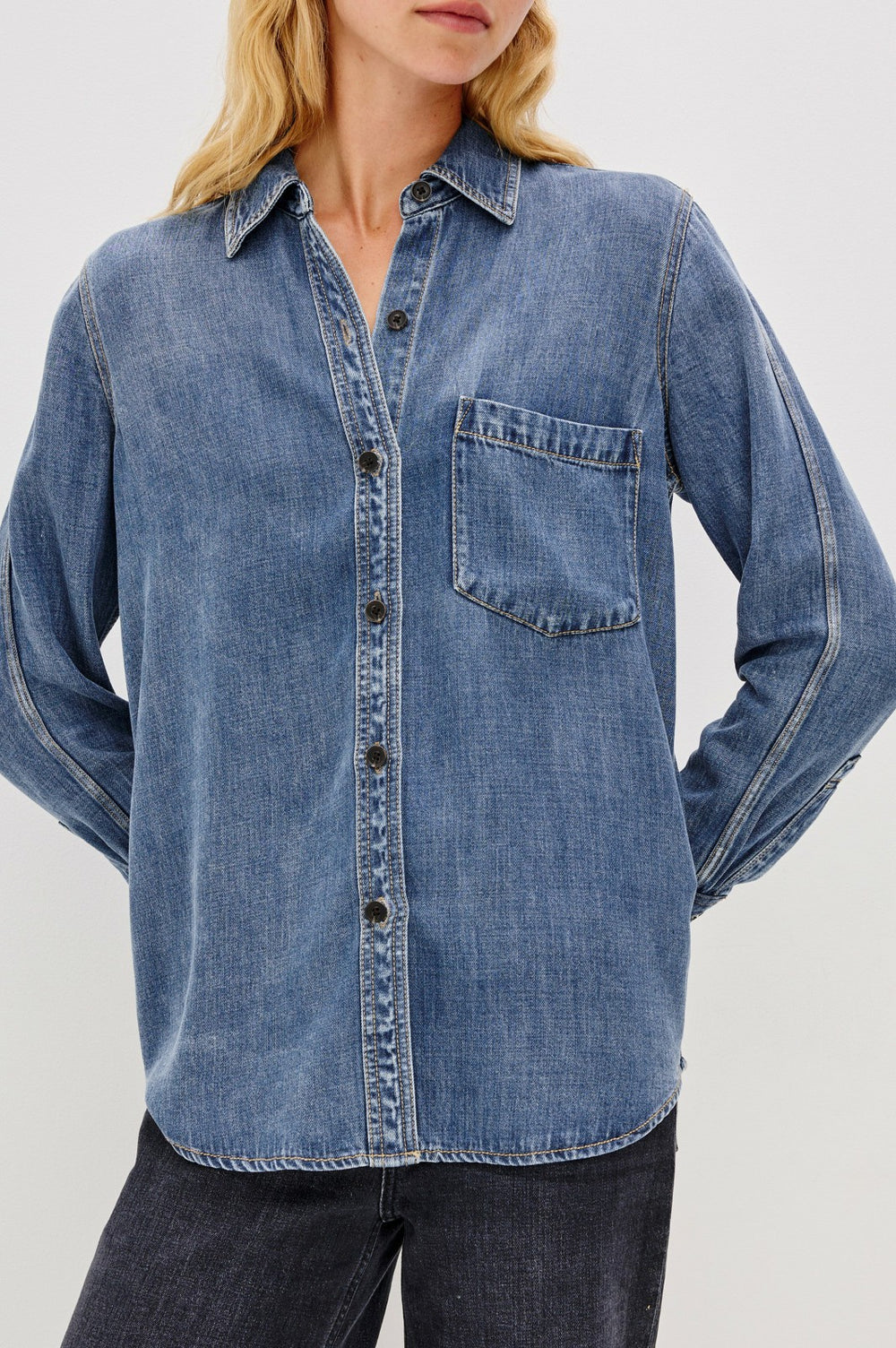 ATTICUS SHIRT - ANTIQUE BLUE| Rails discount
