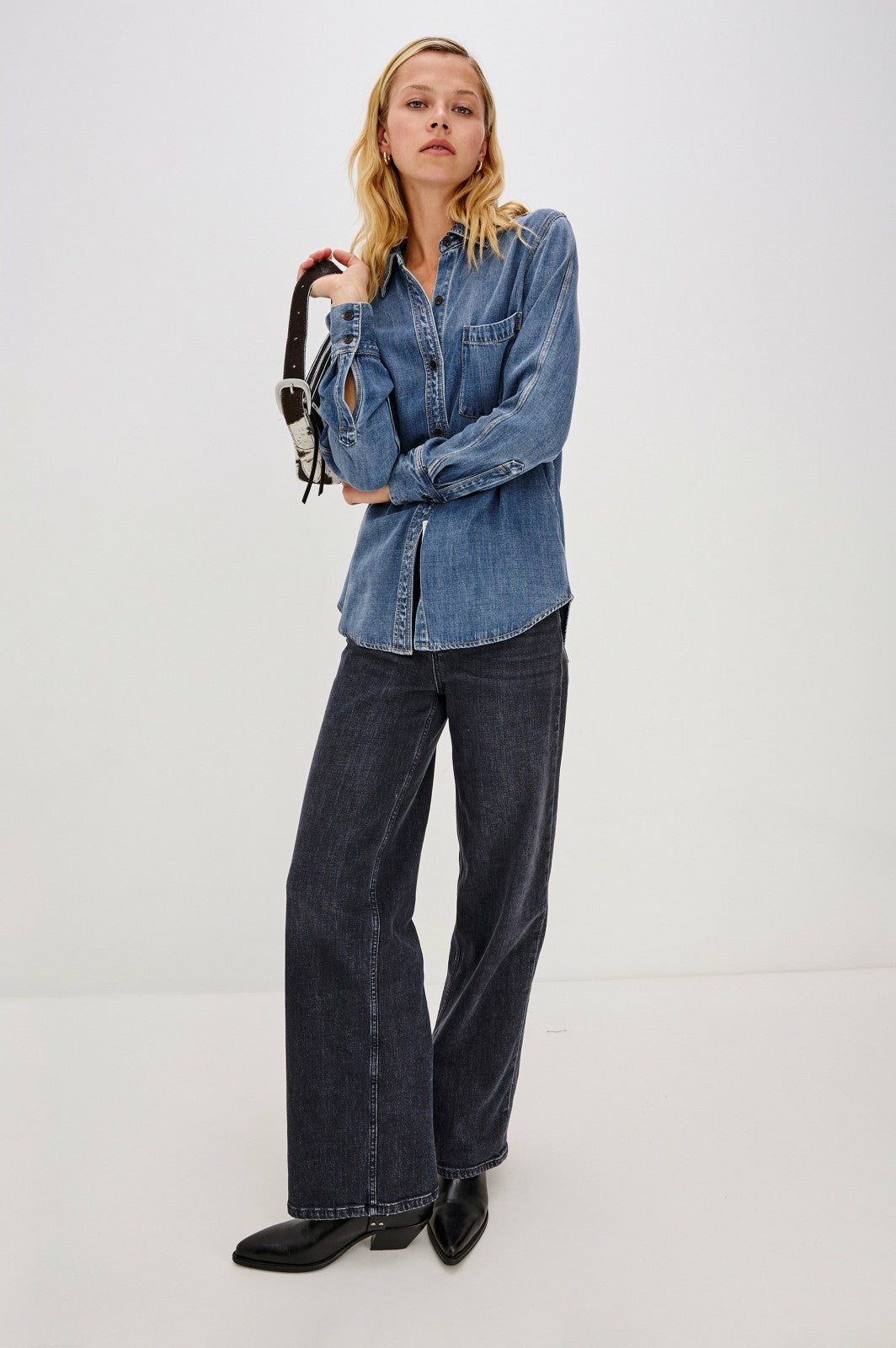 ATTICUS SHIRT - ANTIQUE BLUE| Rails discount