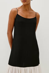 CHANDRA DRESS - BLACK IVORY| Rails online
