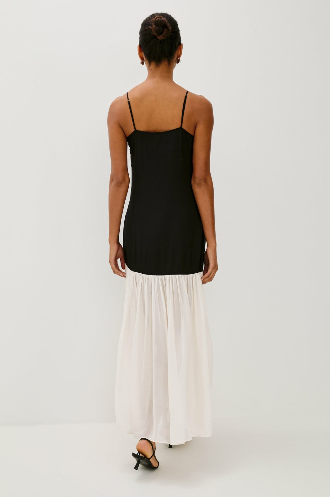 CHANDRA DRESS - BLACK IVORY| Rails online