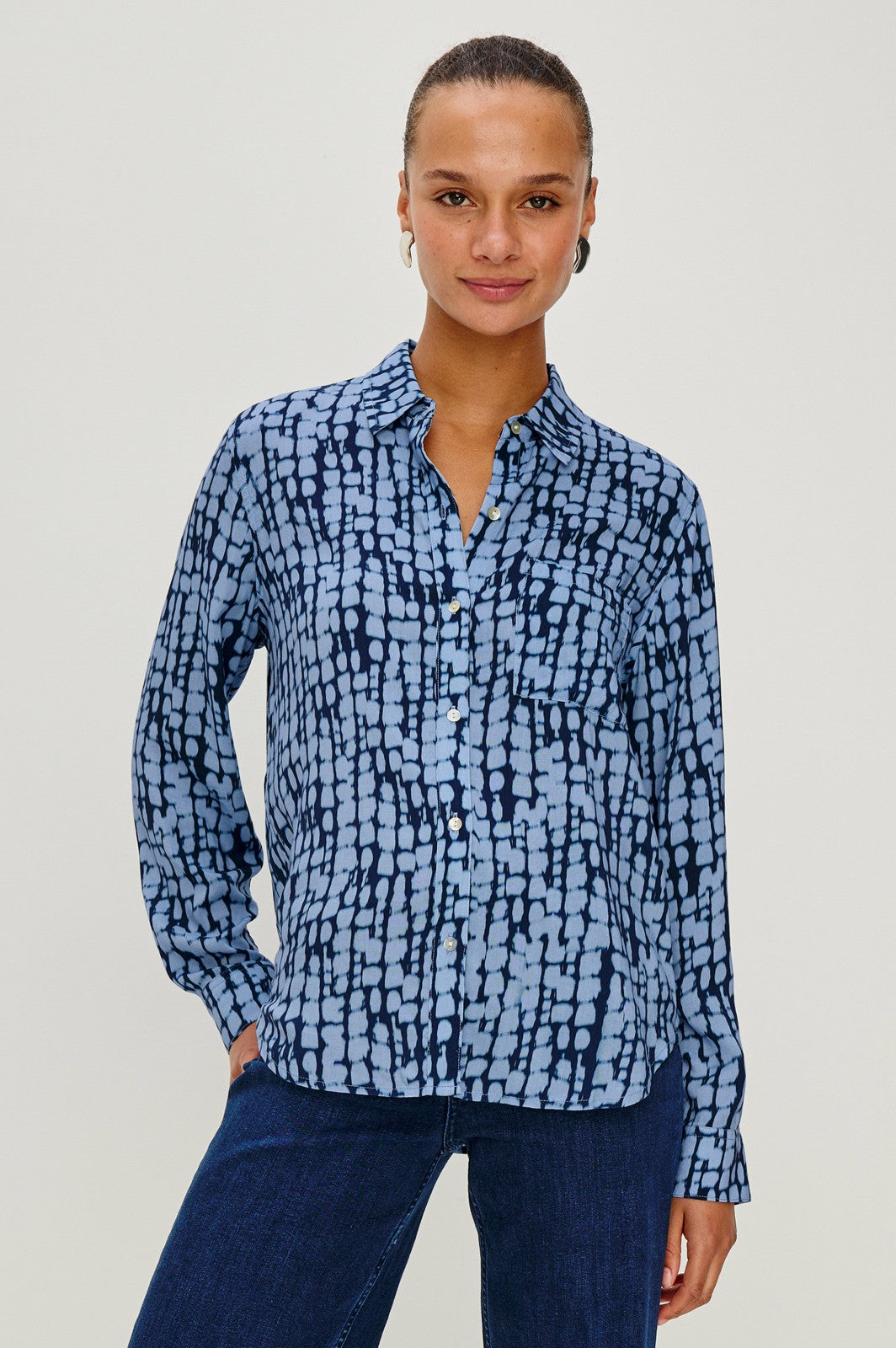 JOSEPHINE SHIRT - INDIGO SHIBORI| Rails online