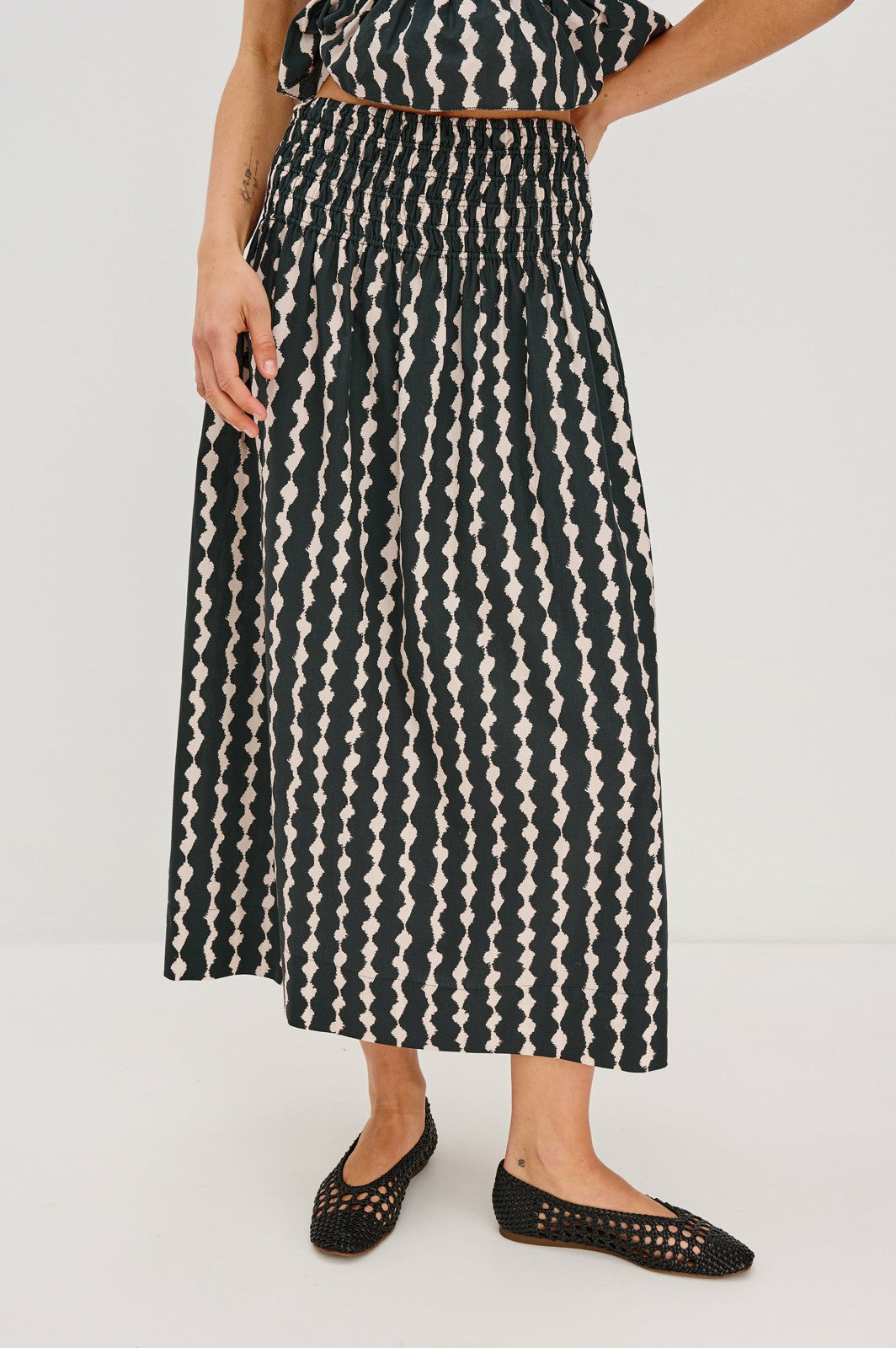 ALESSA SKIRT - PAINTED NOIR| Rails outlet