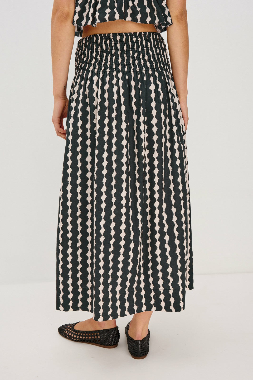 ALESSA SKIRT - PAINTED NOIR| Rails outlet