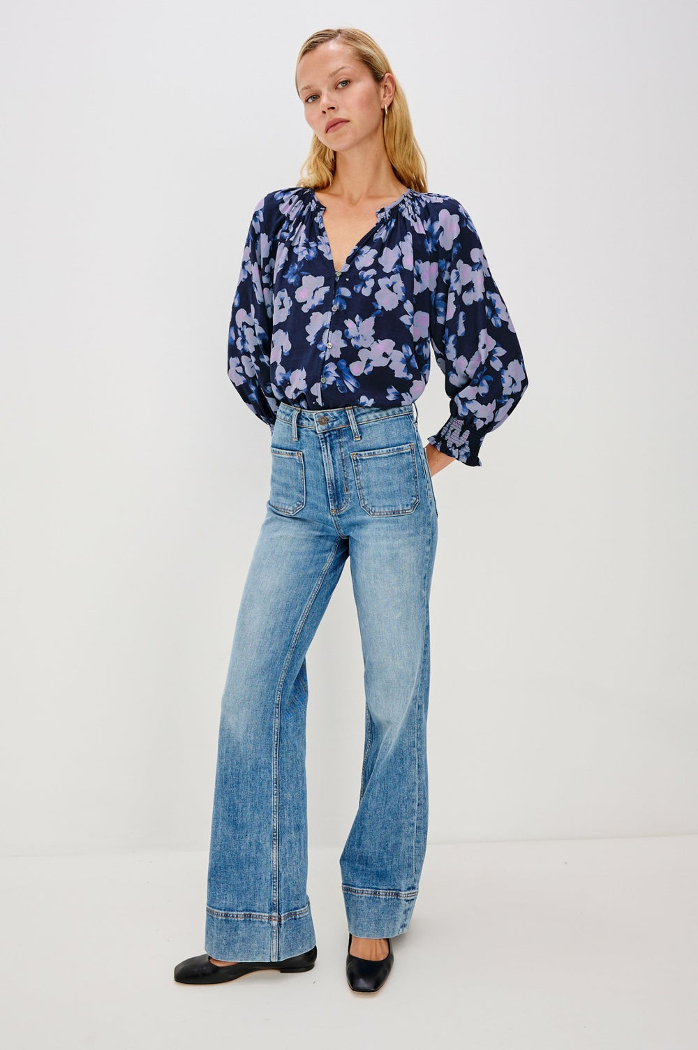 MARIAH TOP - MIDNIGHT PEONY| Rails sale