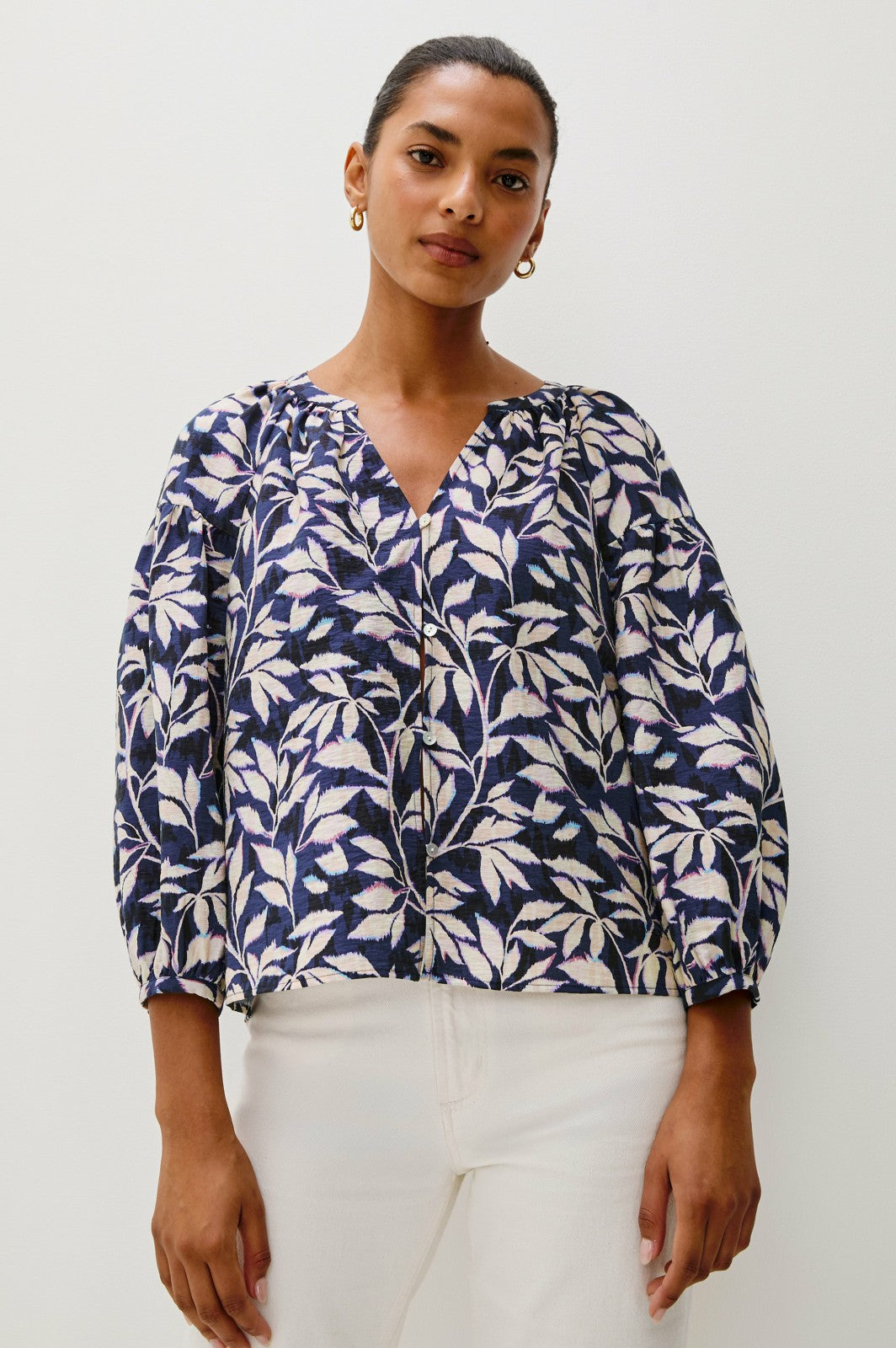 VASIA TOP - NAVY VINES| Rails near me