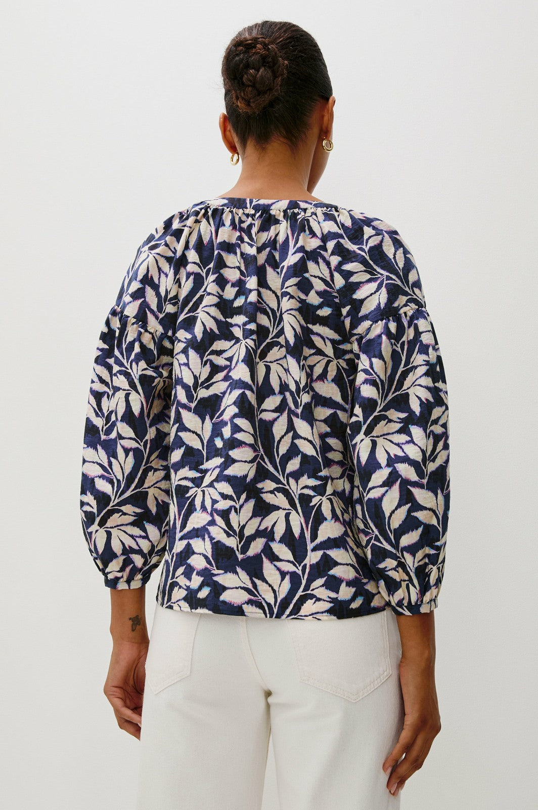 VASIA TOP - NAVY VINES| Rails near me