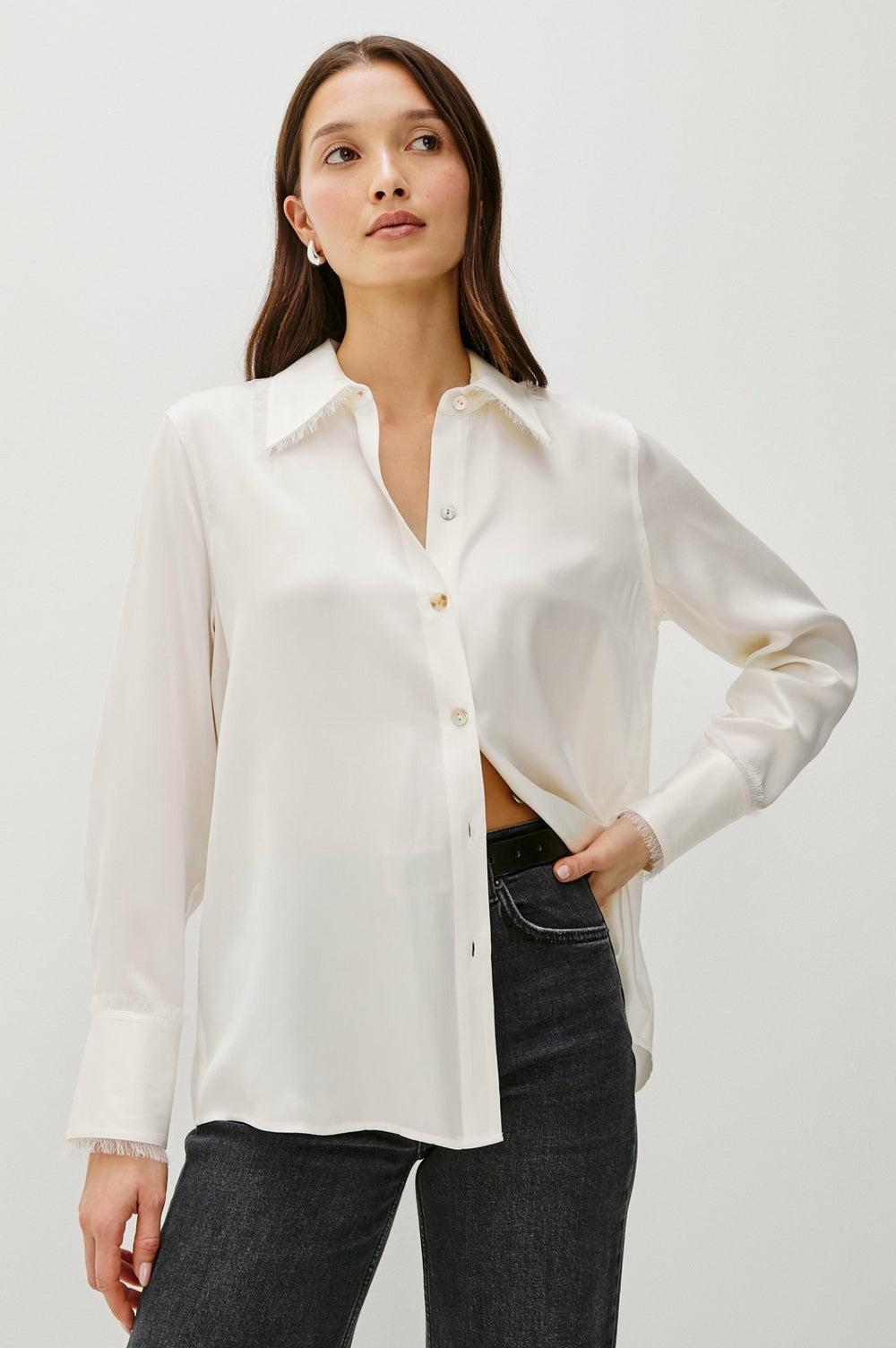 ABBEY SHIRT - IVORY| Rails discount