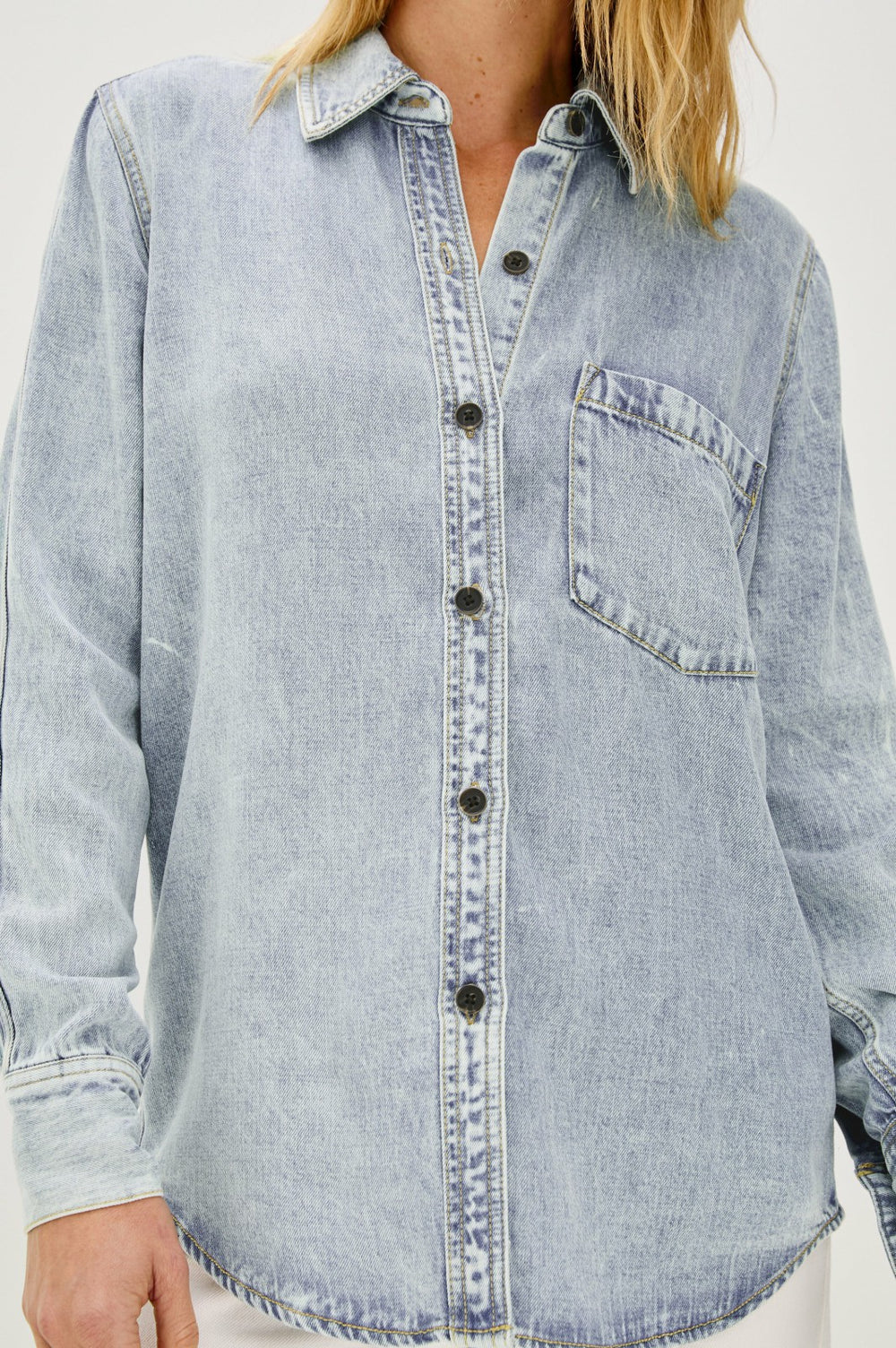 ATTICUS SHIRT - BLEACHED INDIGO| Rails discount