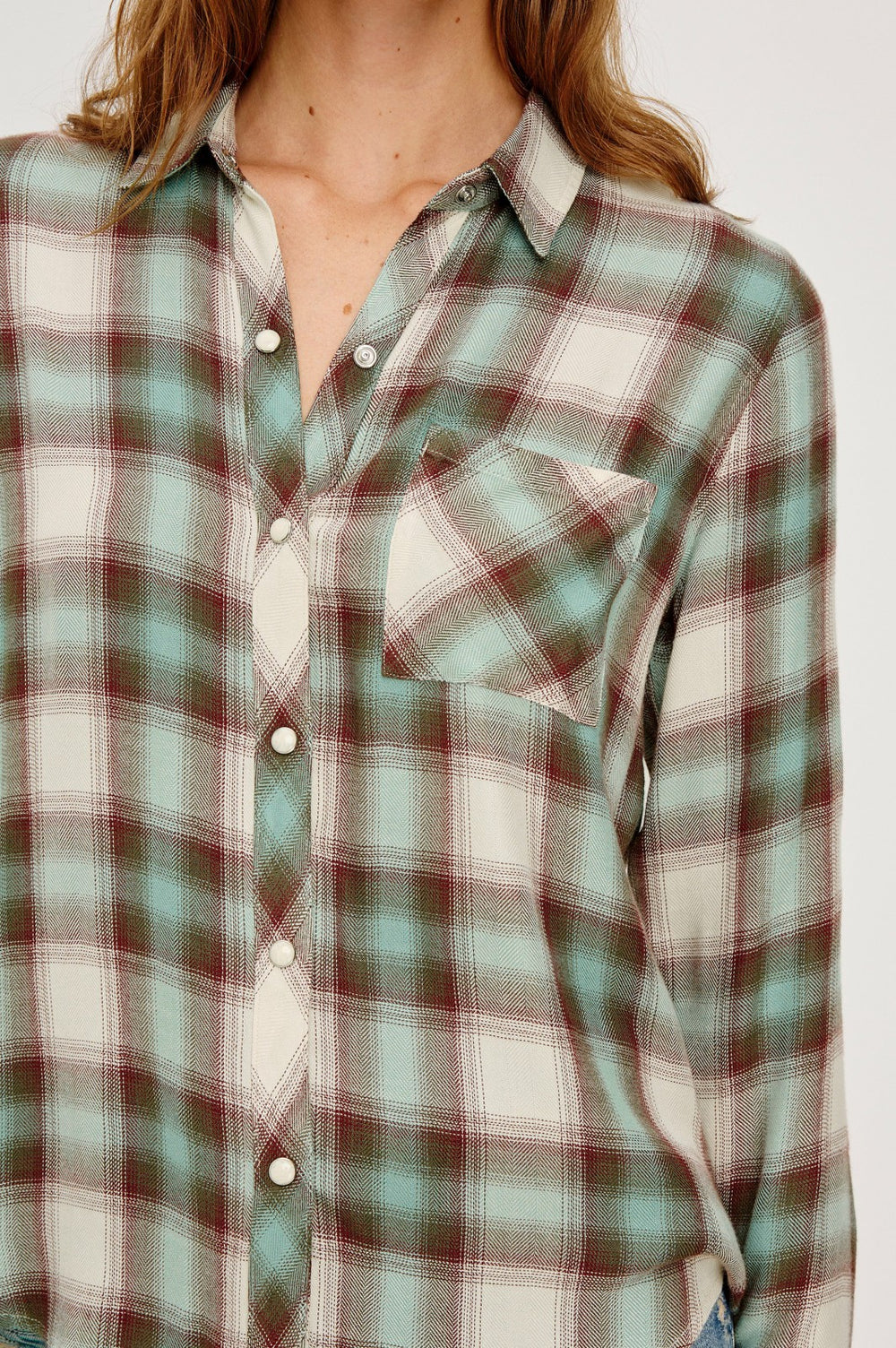 HUNTER SHIRT - BIRCH OLIVE TEAL| Rails on sale