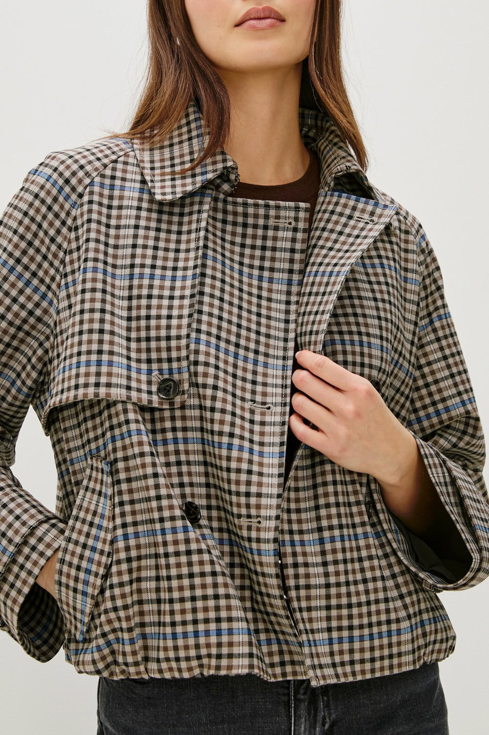 JETT JACKET - MOCHA CHECK| Rails on sale
