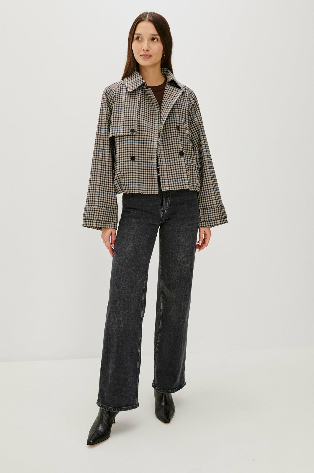 JETT JACKET - MOCHA CHECK| Rails on sale