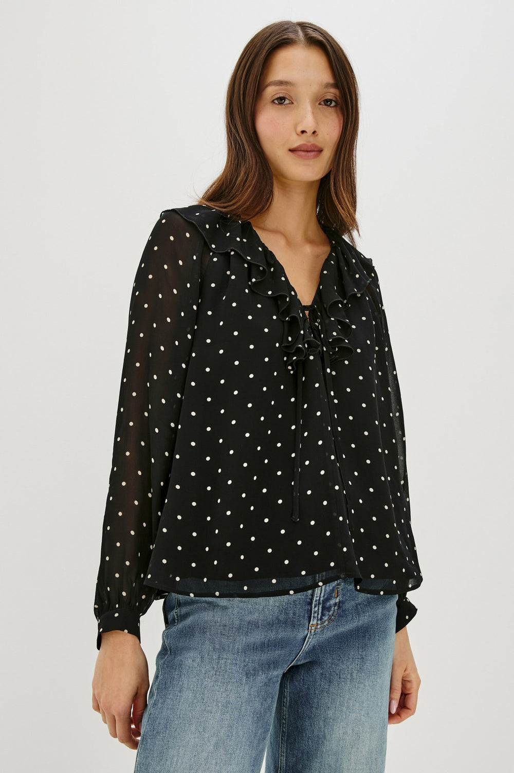 HONORA TOP - POLKA DOTS| Rails discount