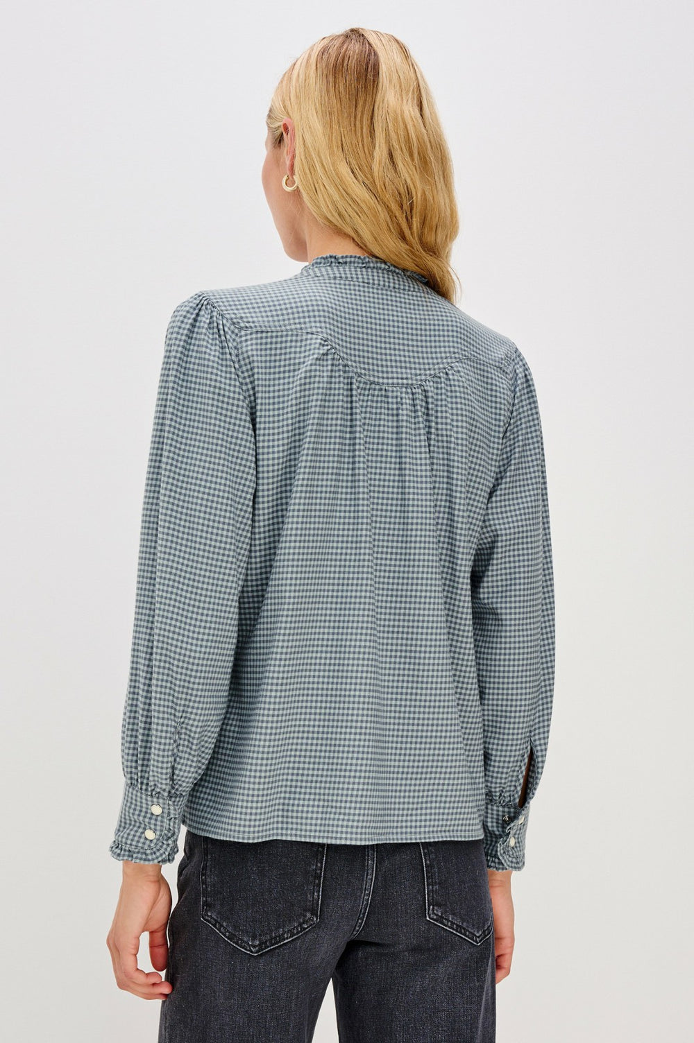 ALANNA SHIRT - STONE BLUE CHECK| Rails sale