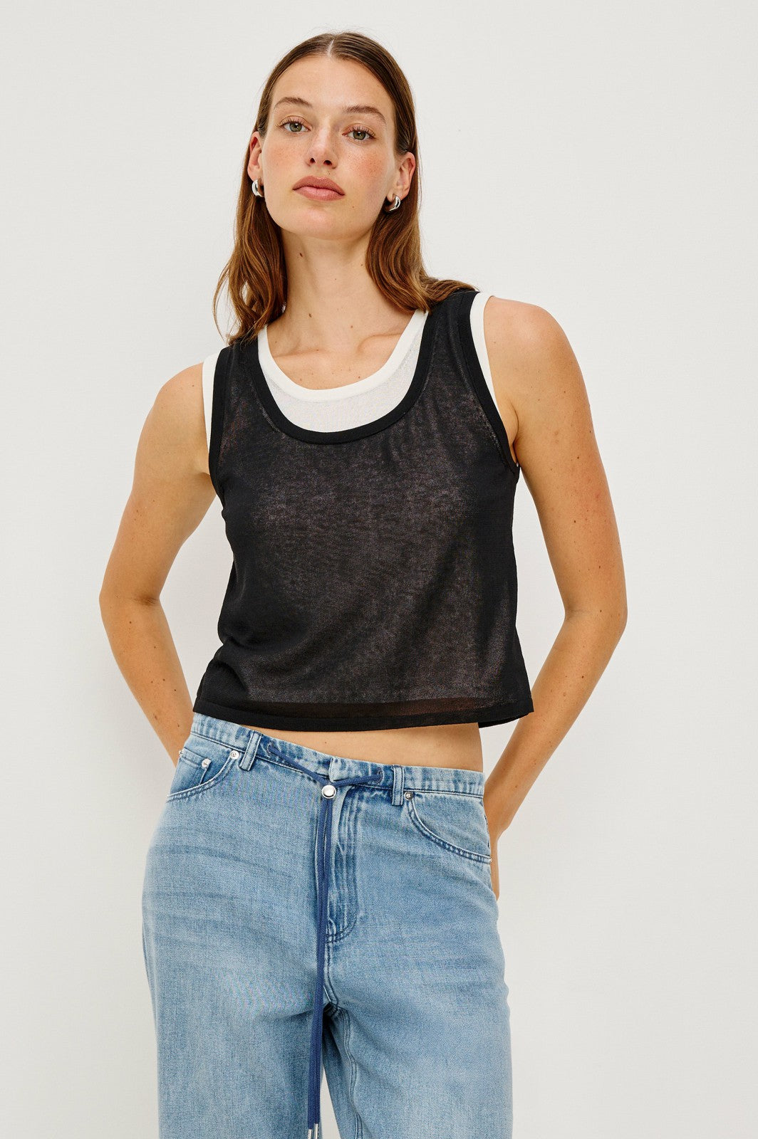 KELLY TOP - BLACK IVORY| Rails on sale