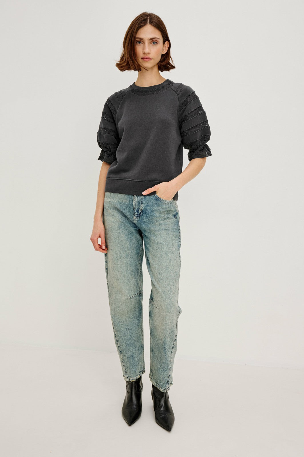 AGGY TOP - WASHED BLACK| Rails near me