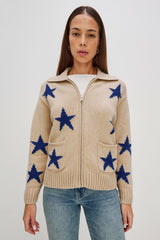 RHEA SWEATER - CAMEL COBALT STARS| Rails for sale