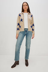 RHEA SWEATER - CAMEL COBALT STARS| Rails for sale