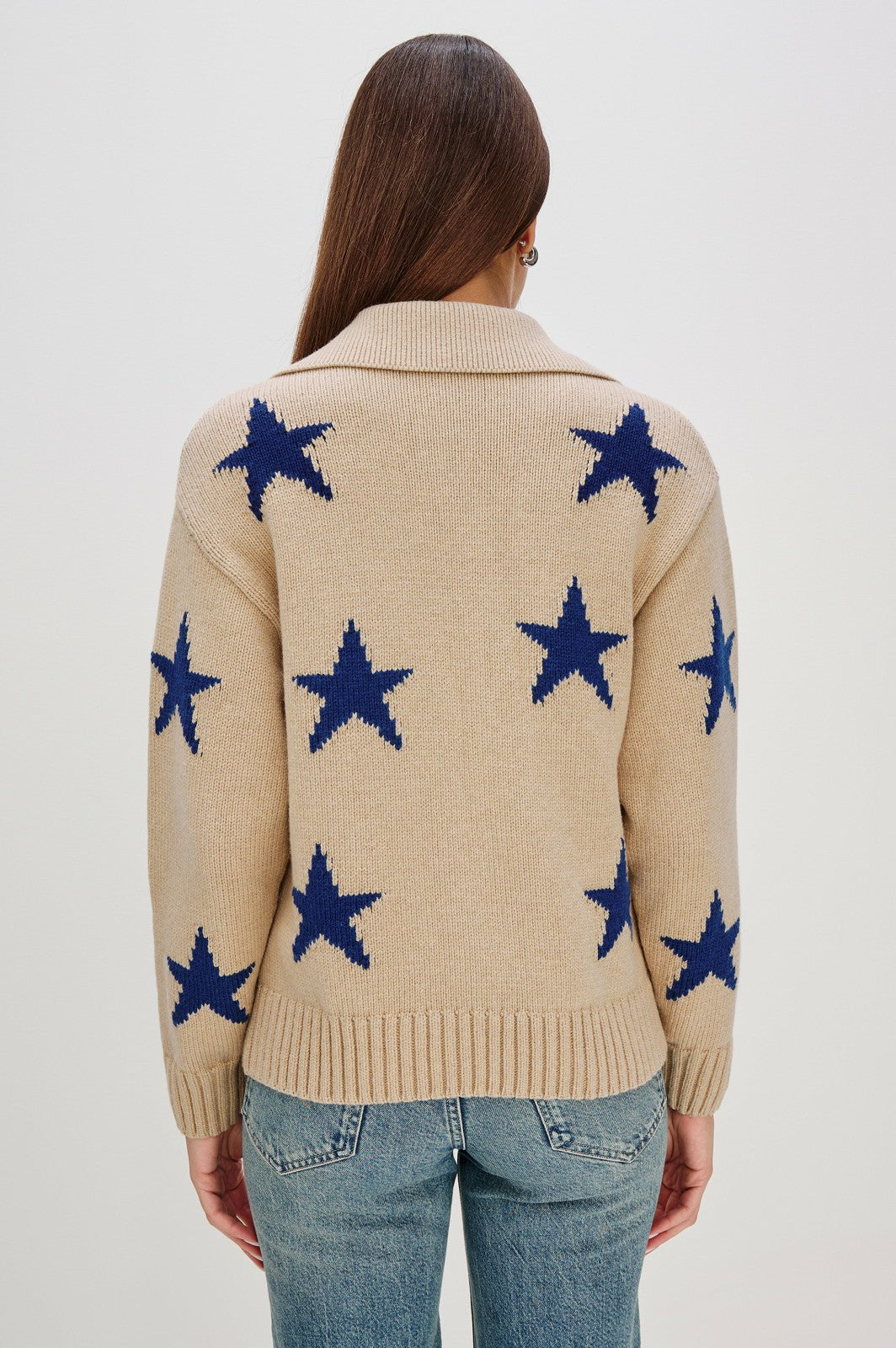 RHEA SWEATER - CAMEL COBALT STARS| Rails for sale