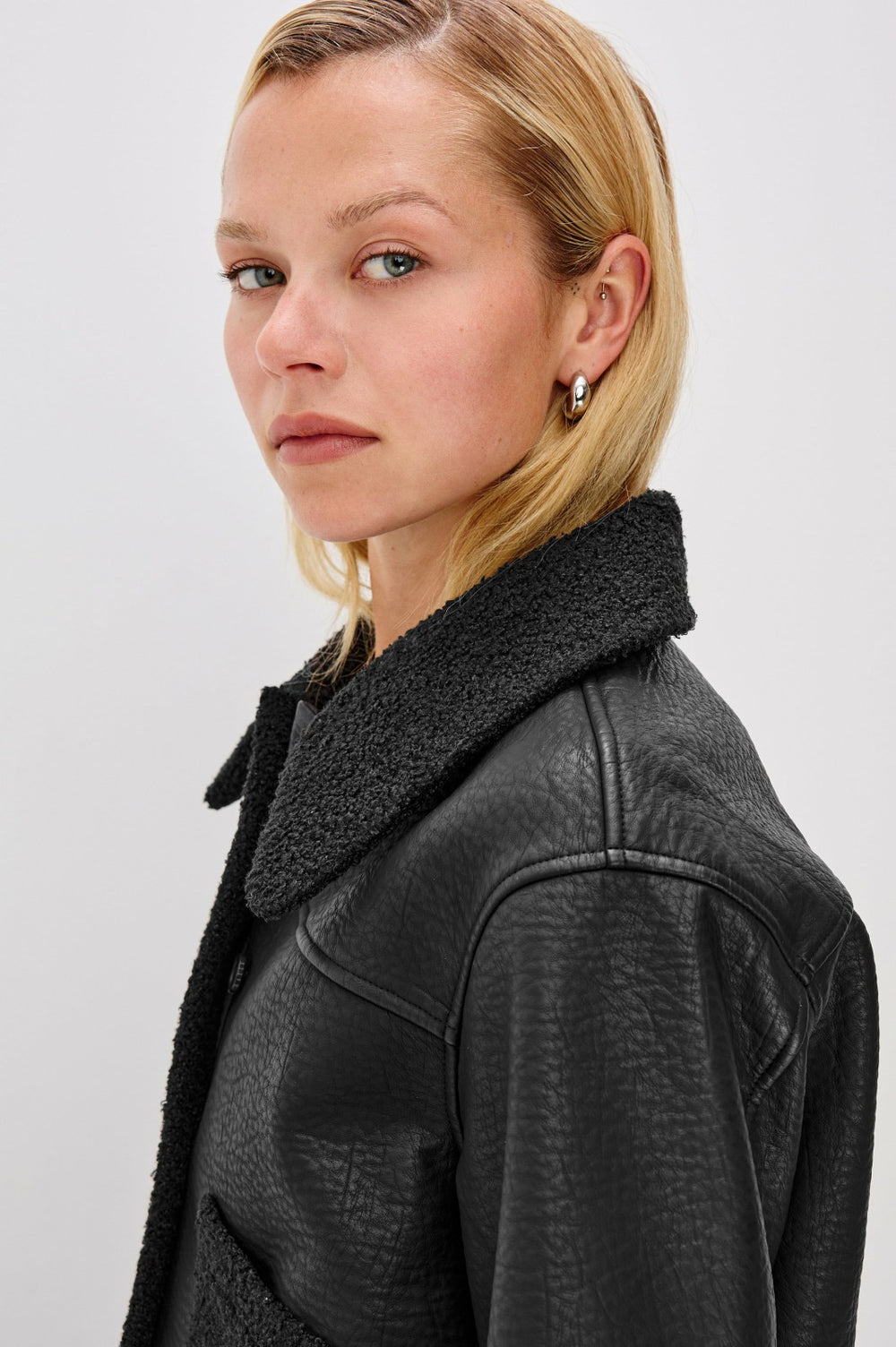 DRIA JACKET - BLACK SHEARLING| Rails on sale