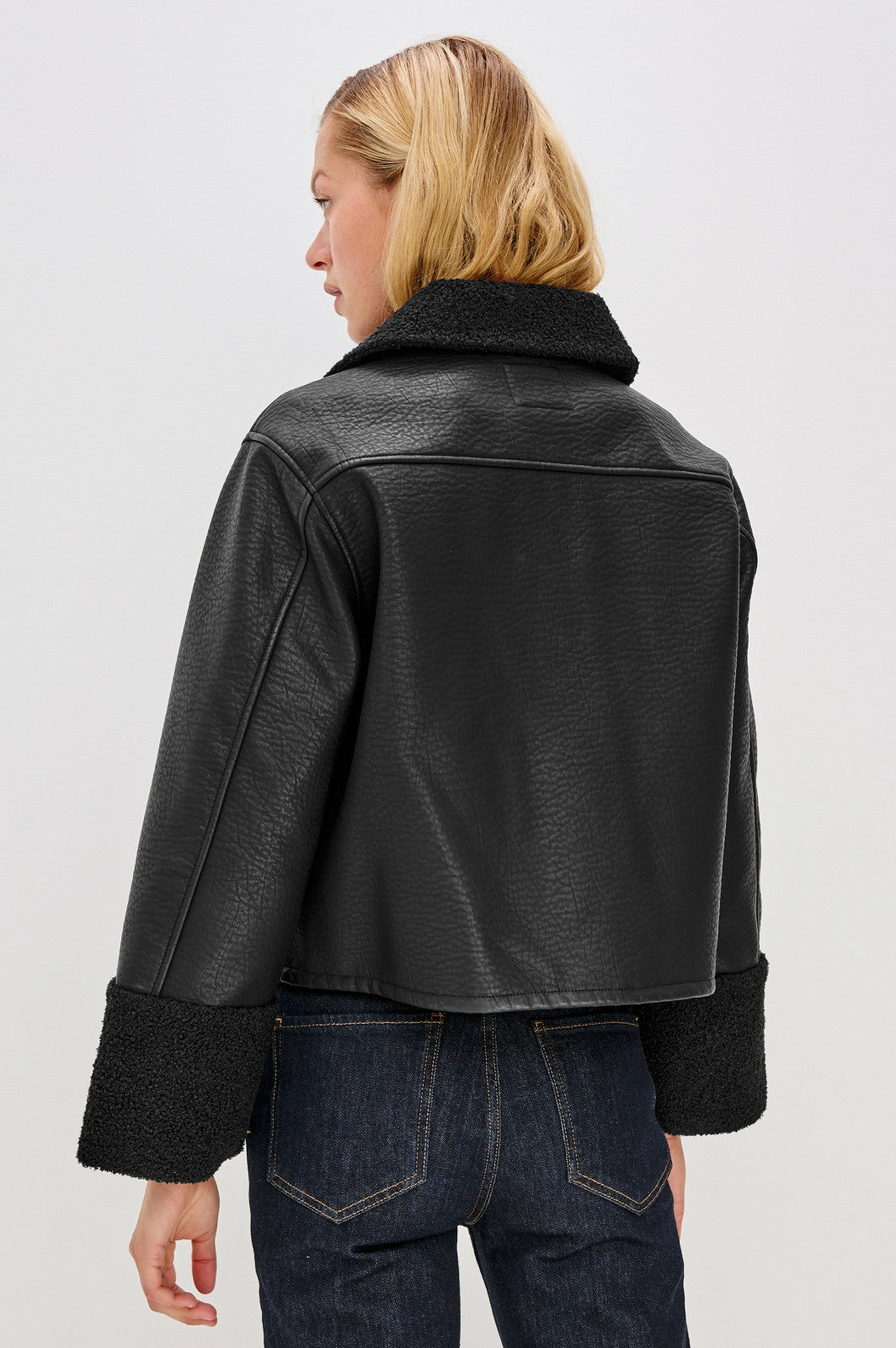 DRIA JACKET - BLACK SHEARLING| Rails on sale