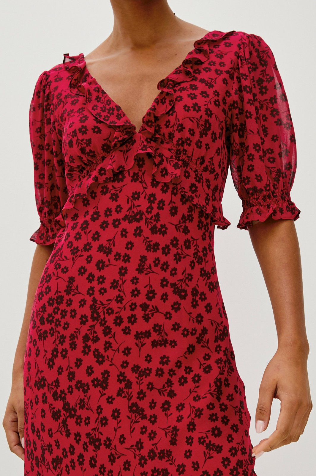 ANNMARIE DRESS - CARMINE DAISIES| Rails on sale