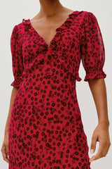 ANNMARIE DRESS - CARMINE DAISIES| Rails on sale