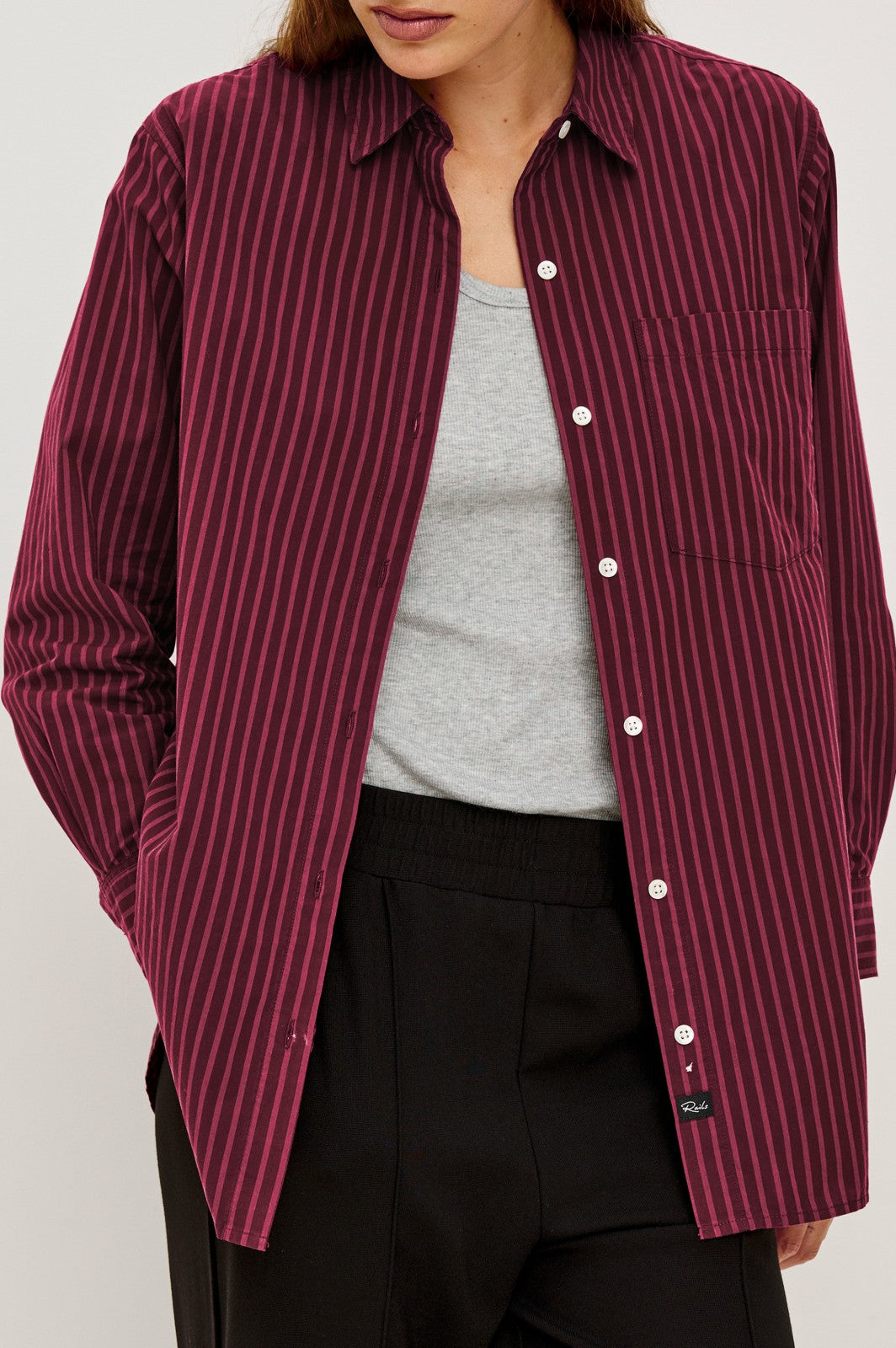 ELSA SHIRT - MULBERRY STRIPE| Rails US