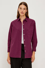 ELSA SHIRT - MULBERRY STRIPE| Rails US