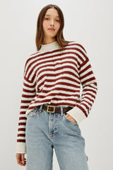 CORRINE SWEATER - IVORY RUSSET STRIPE| Rails discount