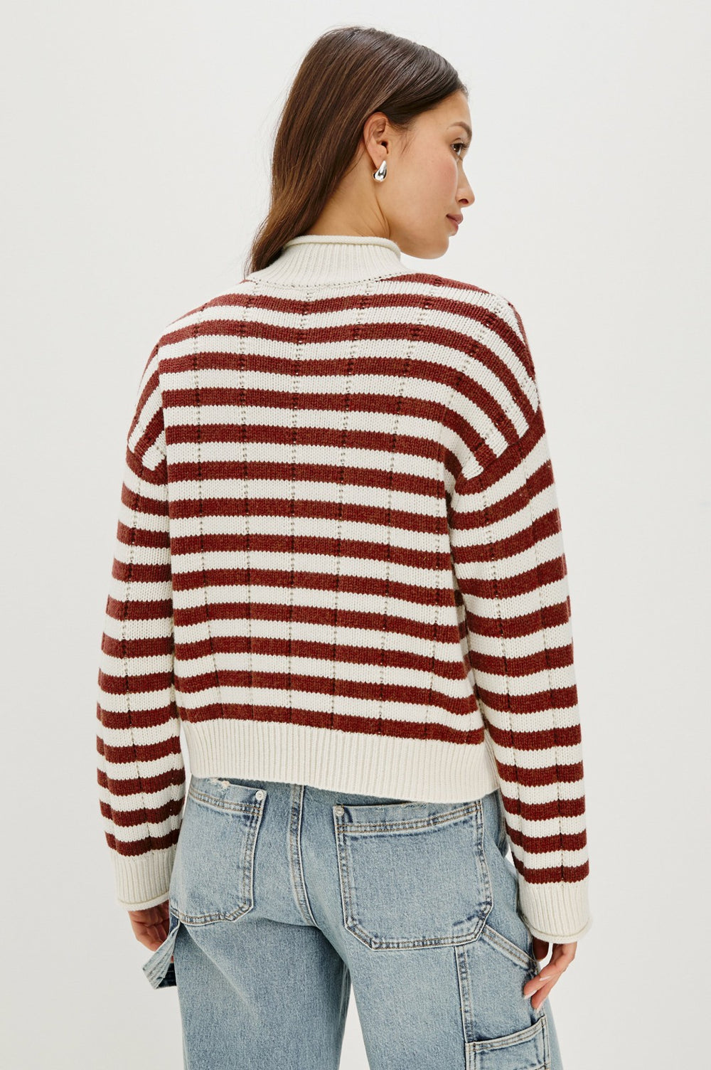 CORRINE SWEATER - IVORY RUSSET STRIPE| Rails discount