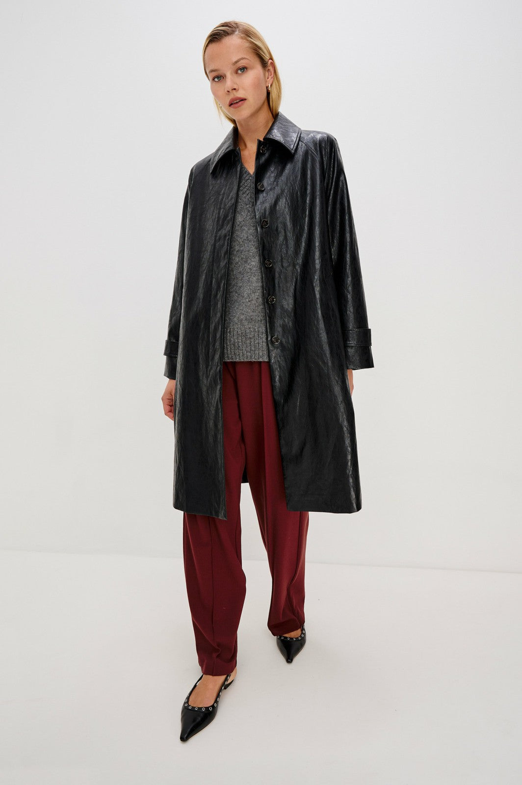 HILLS JACKET - FAUX LEATHER BLACK| Rails sale