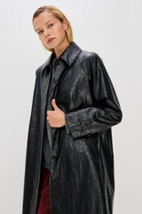 HILLS JACKET - FAUX LEATHER BLACK| Rails sale