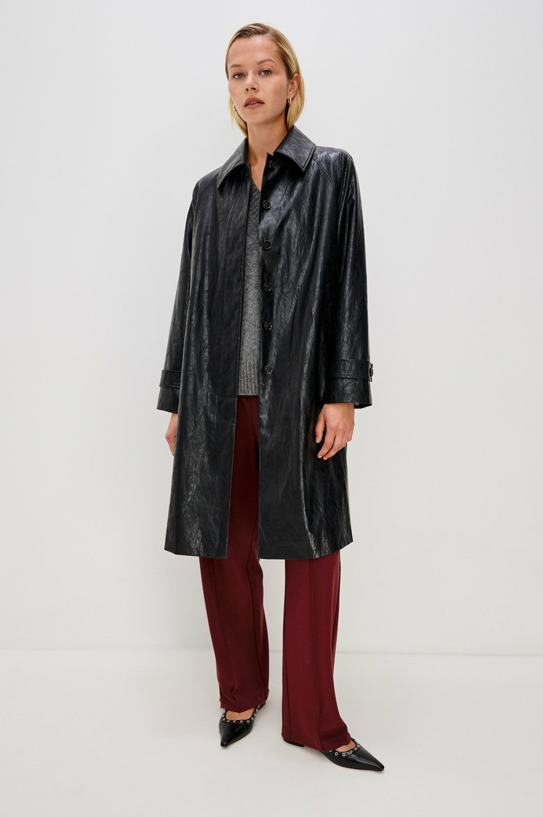 HILLS JACKET - FAUX LEATHER BLACK| Rails sale