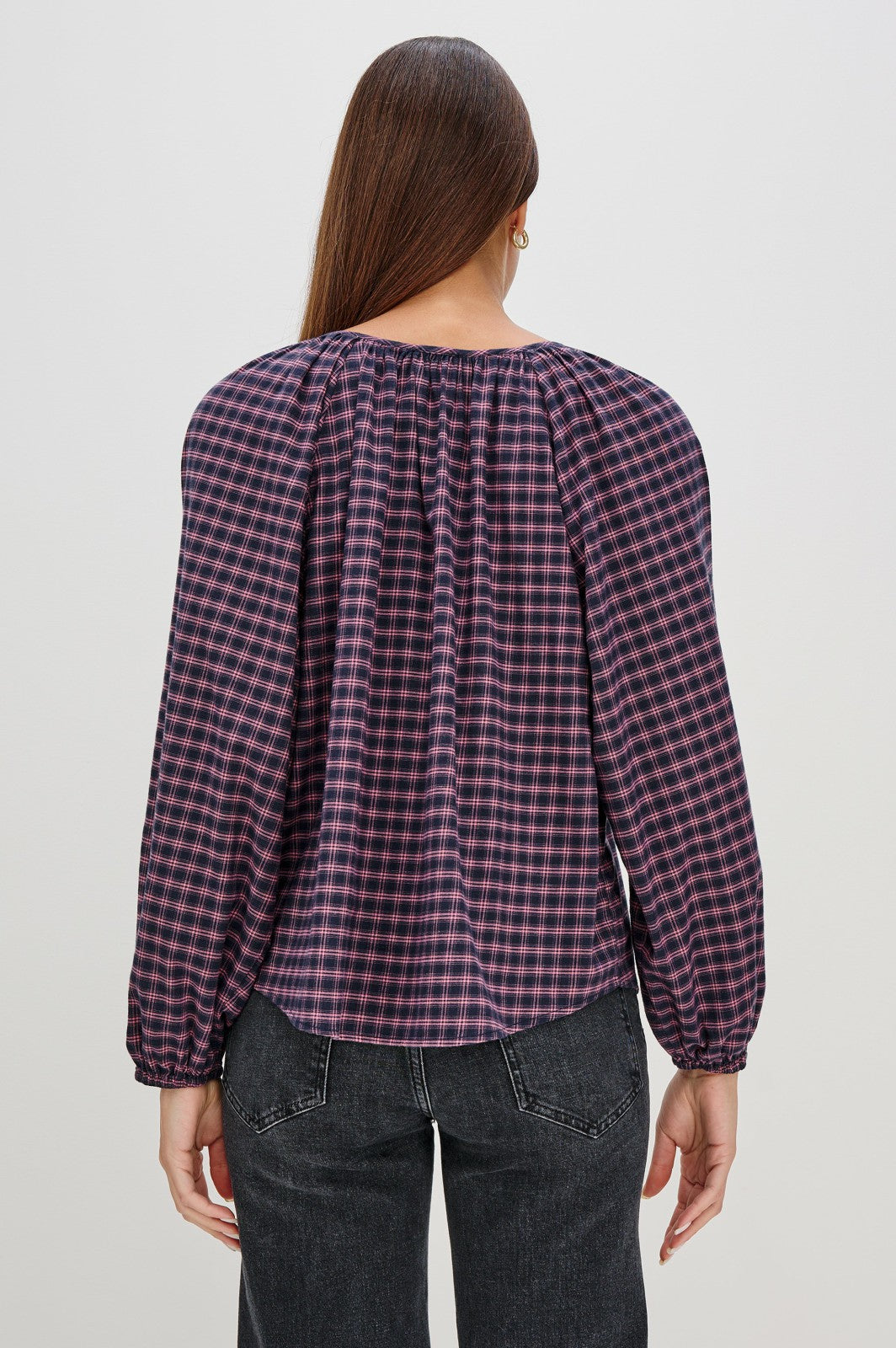 INDI TOP - ROSE CHECK| Rails online
