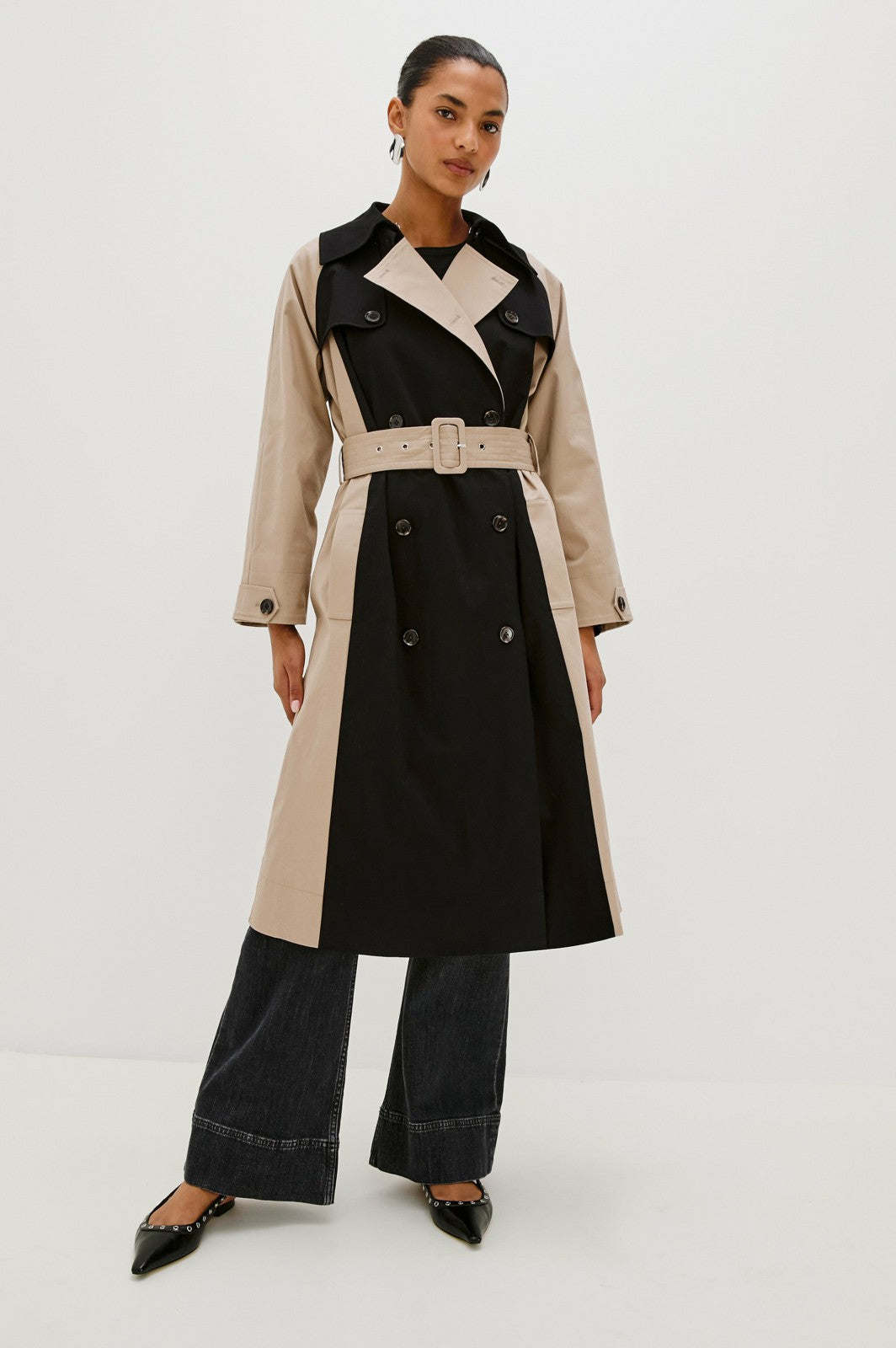 MAUD COAT - BLACK TAUPE| Rails for sale