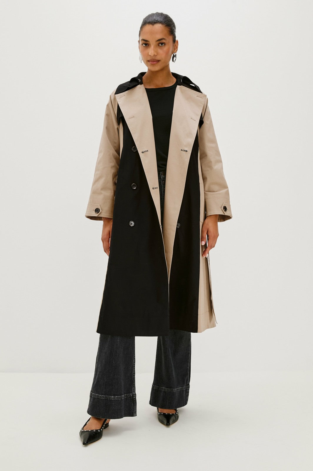 MAUD COAT - BLACK TAUPE| Rails for sale