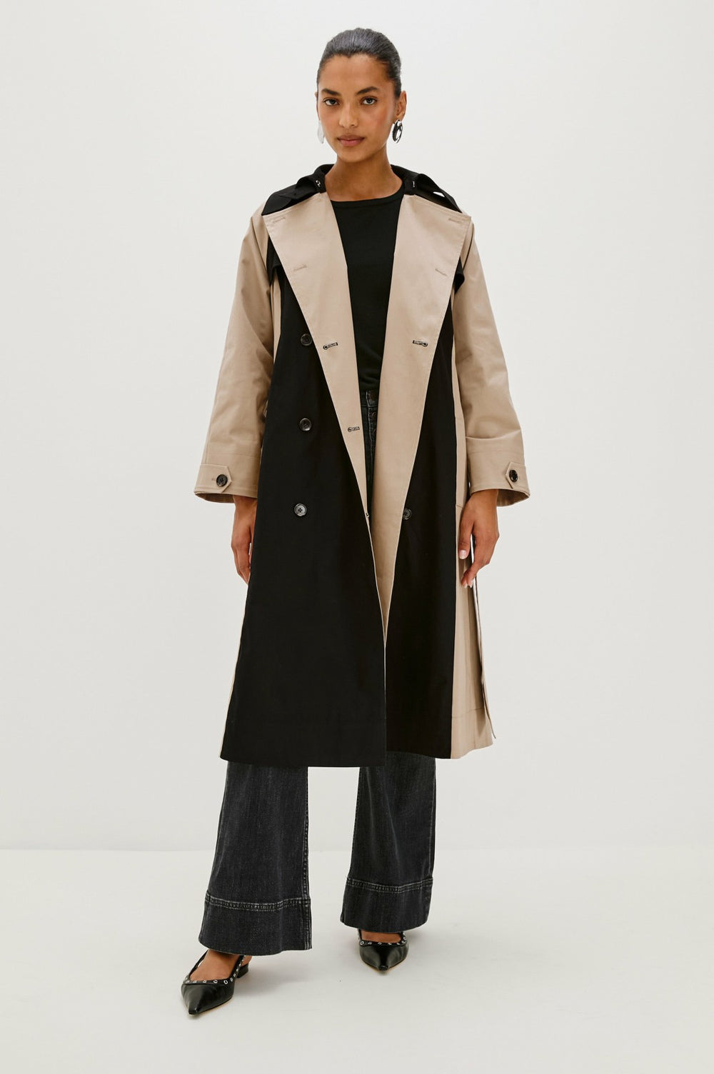 MAUD COAT - BLACK TAUPE| Rails for sale