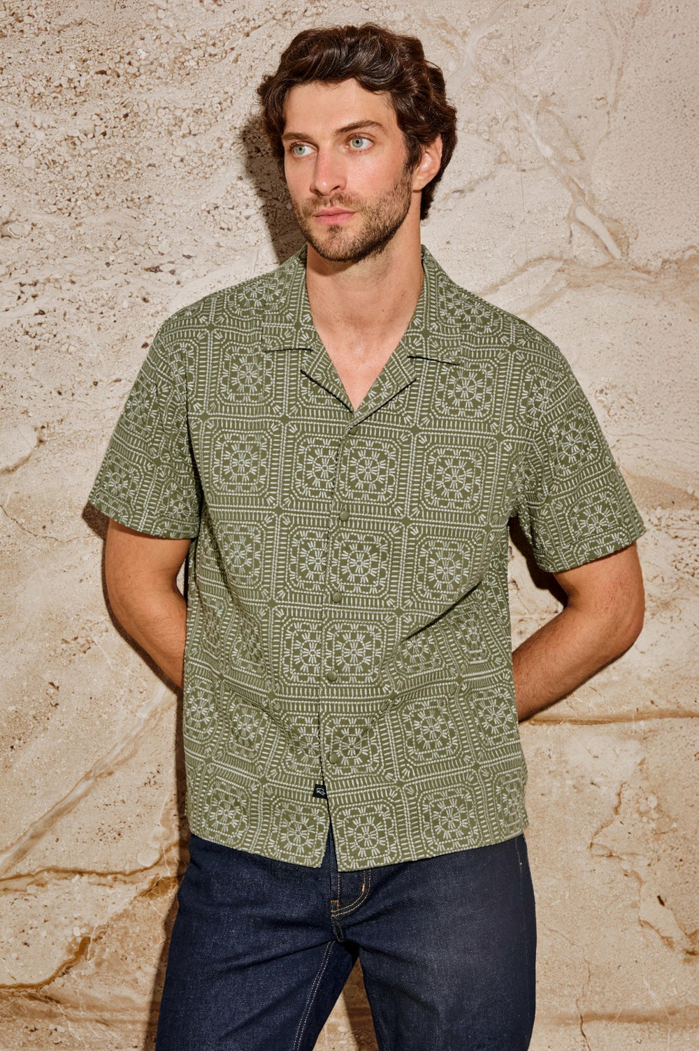 TYLER SHIRT - SURPLUS SAGE SQUARES| Rails online