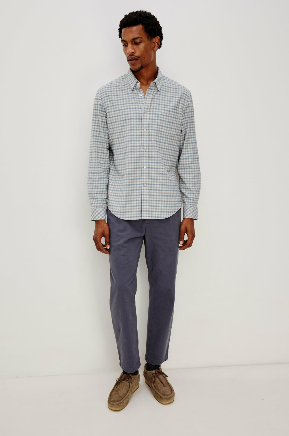 VANCE SHIRT - CHARCOAL BLUE CHECK| Rails sale