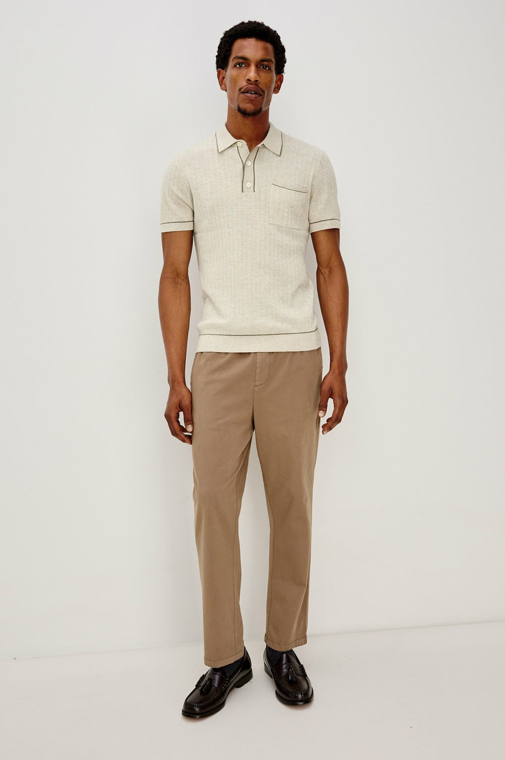 HARDY POLO SHIRT - OAT HEATHER| Rails US