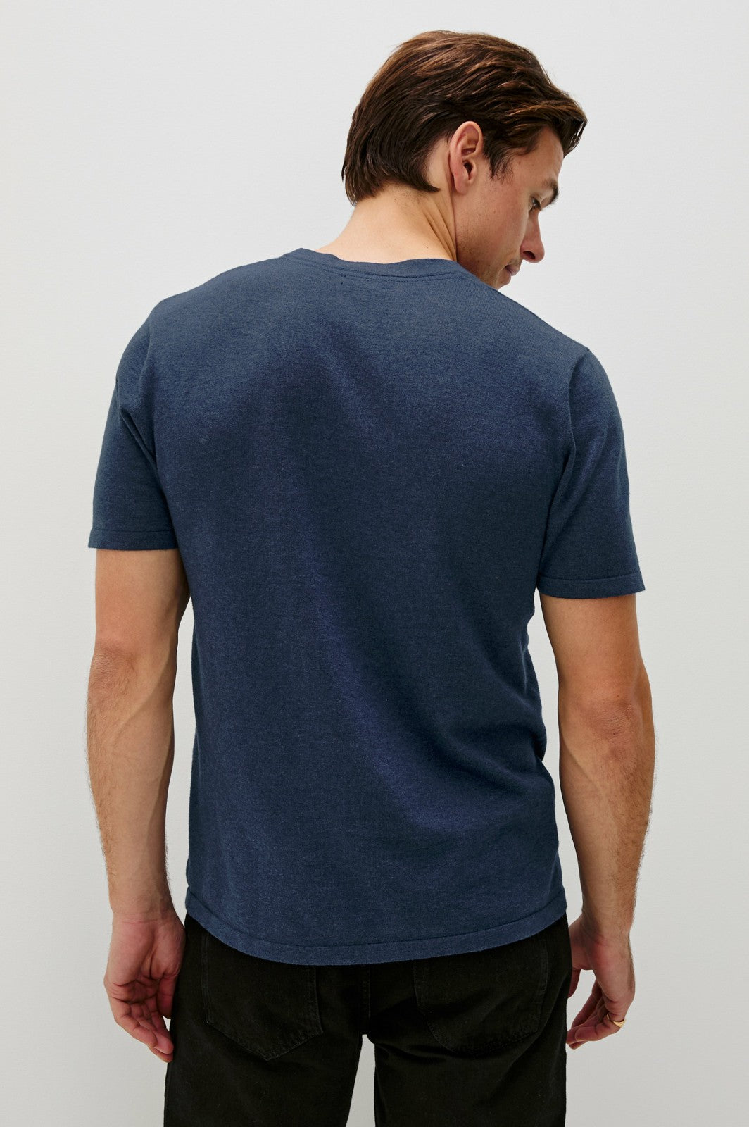 MASON COTTON CASHMERE T-SHIRT - HEATHER BLUE| Rails US