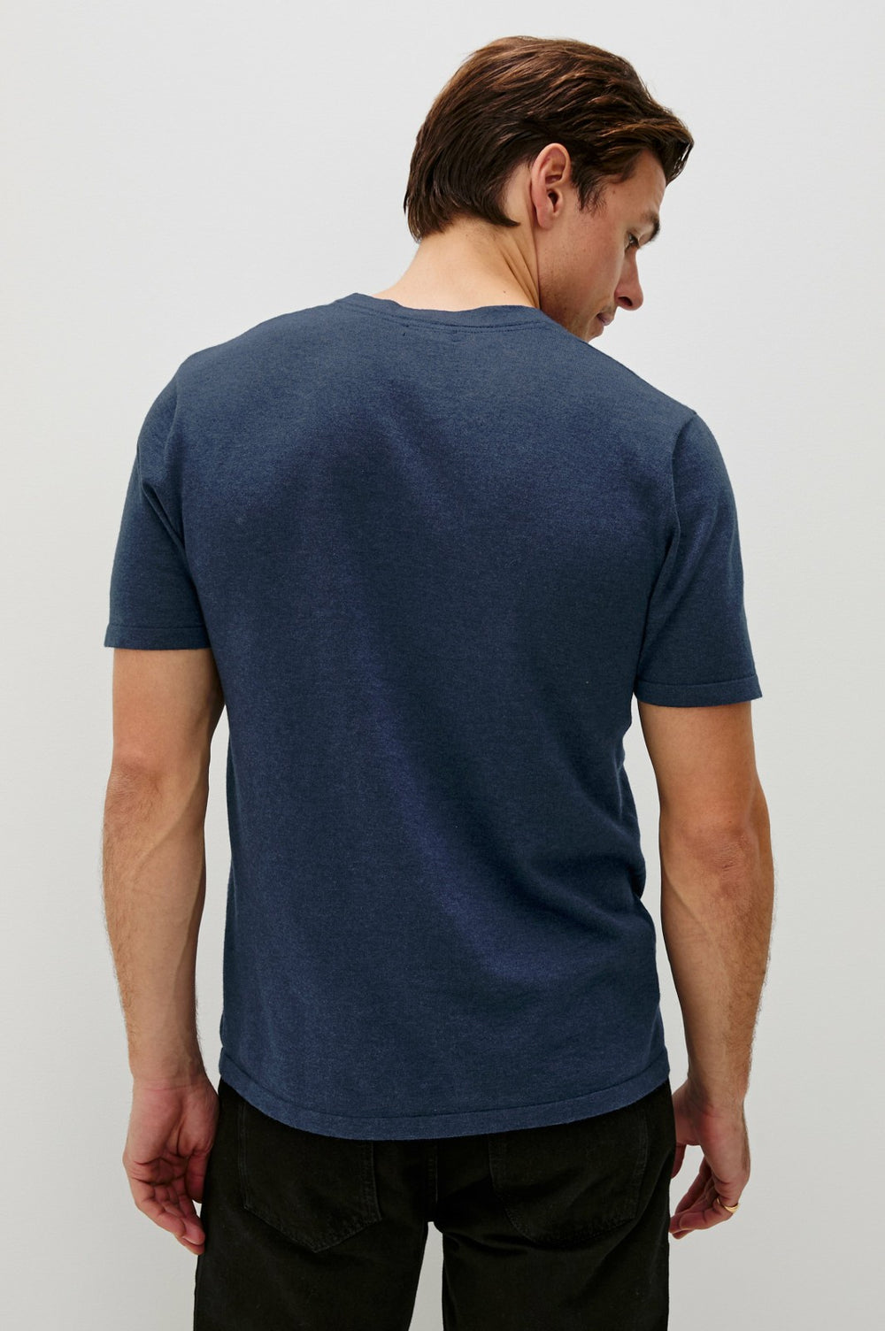 MASON COTTON CASHMERE T-SHIRT - HEATHER BLUE| Rails US
