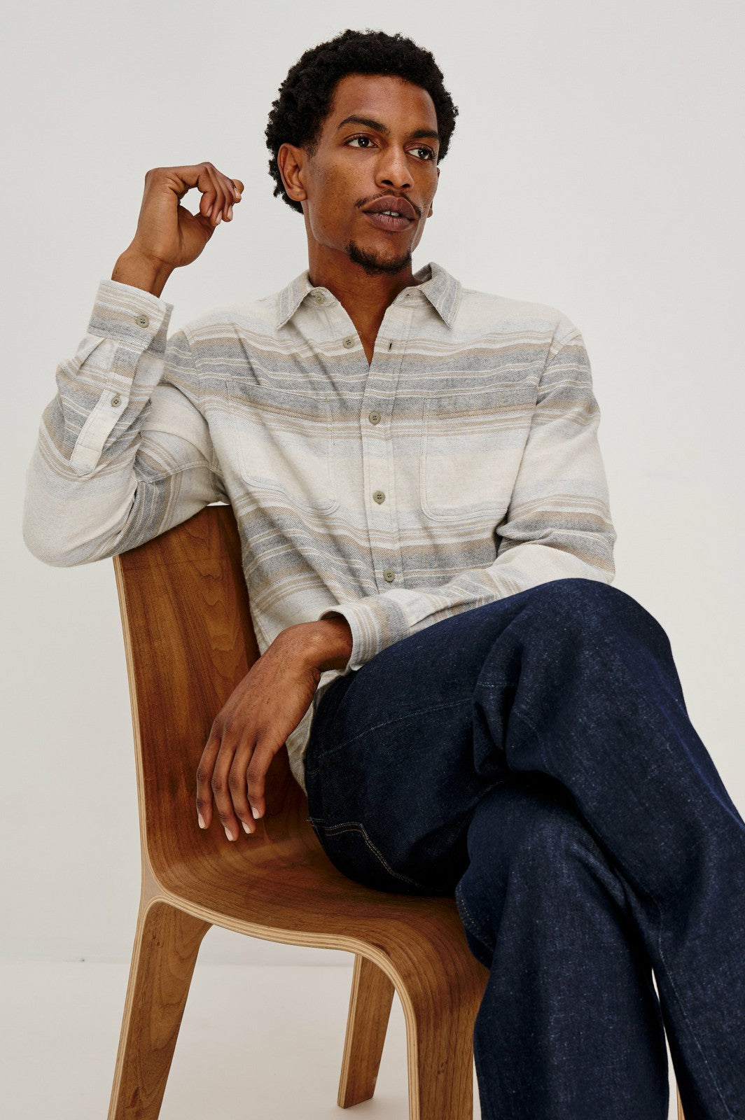 IVAN SHIRT - LUNAR ROCK STRIPE| Rails online