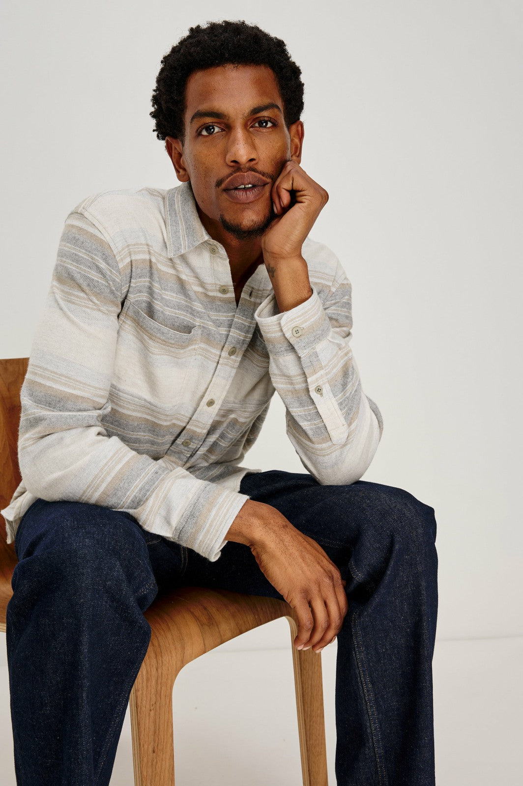 IVAN SHIRT - LUNAR ROCK STRIPE| Rails online